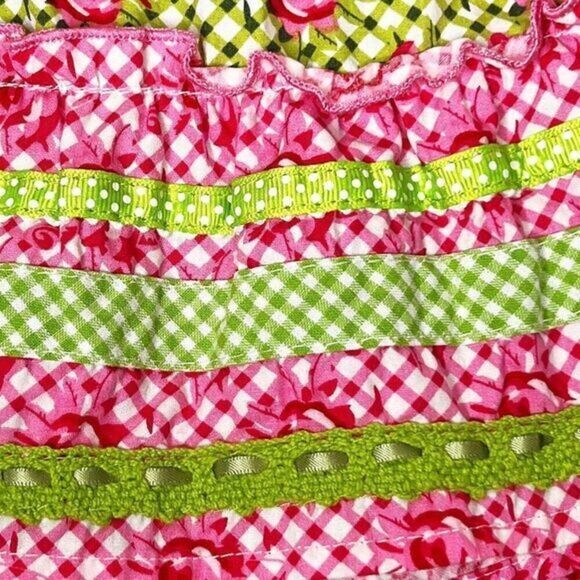 Blueberi Boulevard Smocked Sun Dress Tiered Gingham Halter Neck‎ Dress Size 5 - Picture 6 of 7